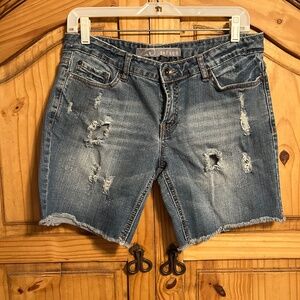 Refuge Distressed Women’s Denim Shorts
